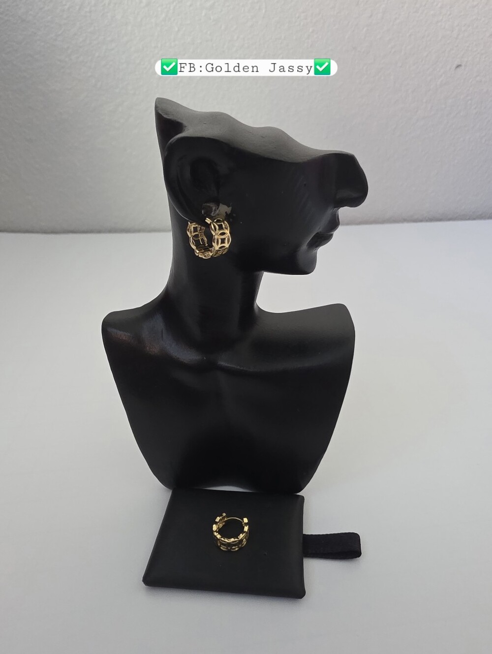 18K Real Gold Huggies Money Catcher Earring